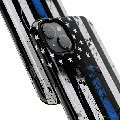 Blue Stripe Flag iPhone 15 Plus Case - Tough+