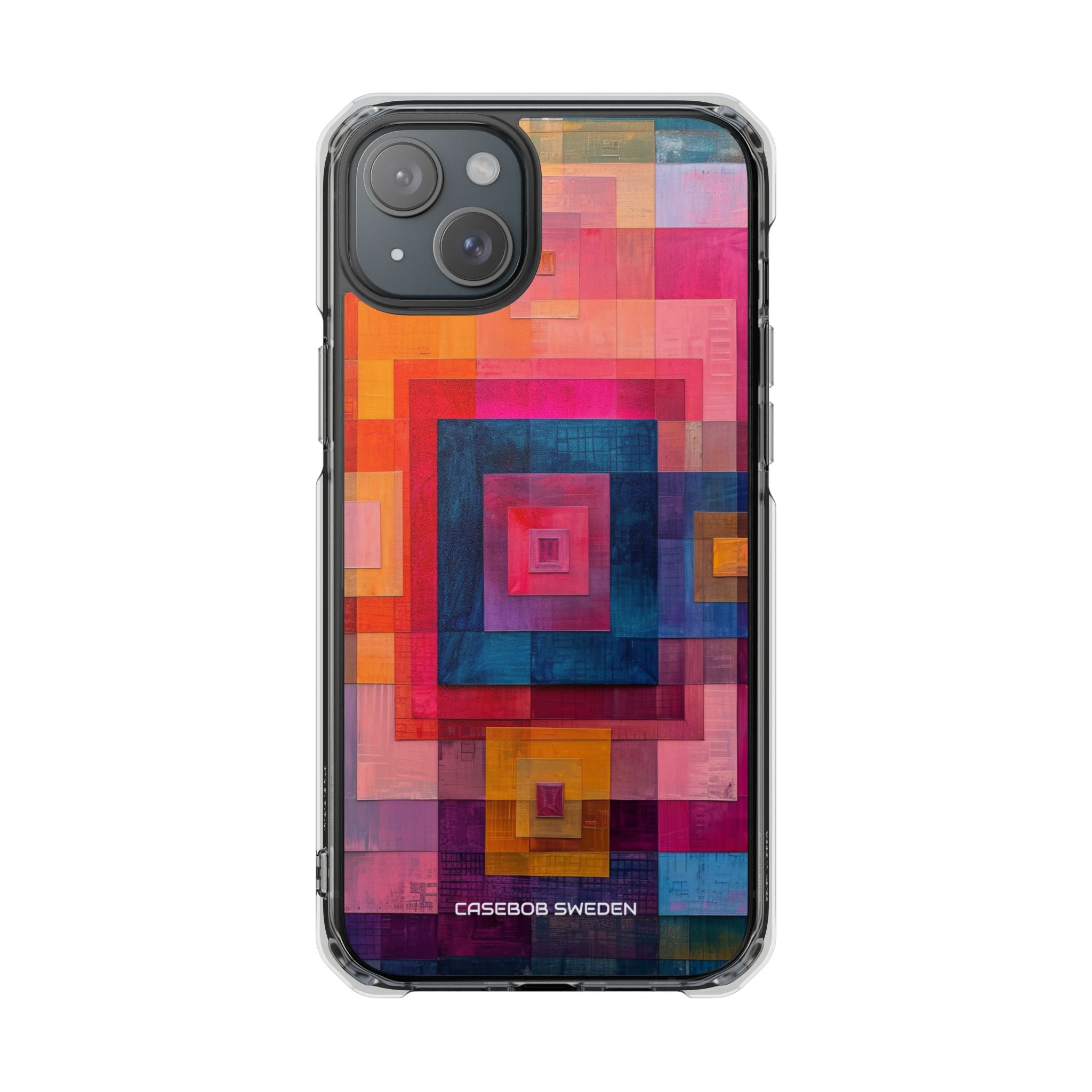 Vibrant Geometry - Clear Impact iPhone 15 Phone Case