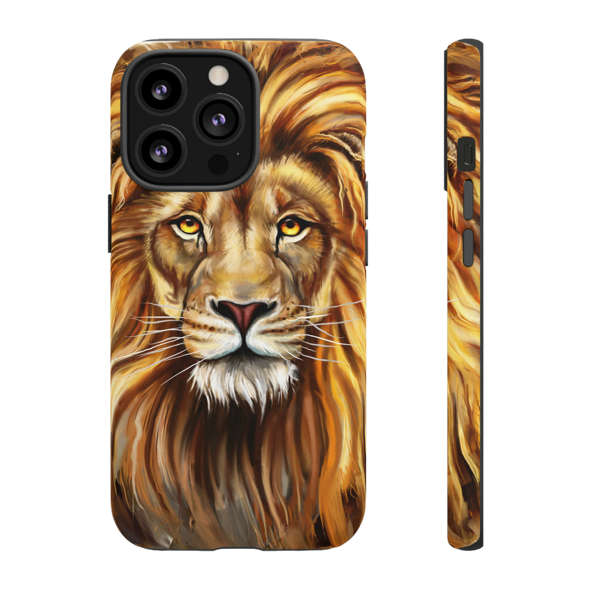 Lion head Digital Painting - Protective Phone Case