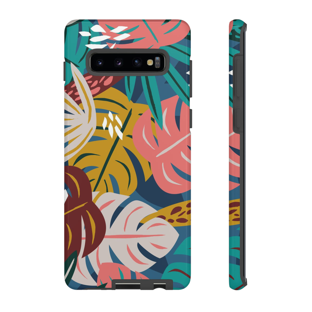 Tropical Leaf Mono - Protective Phone Case