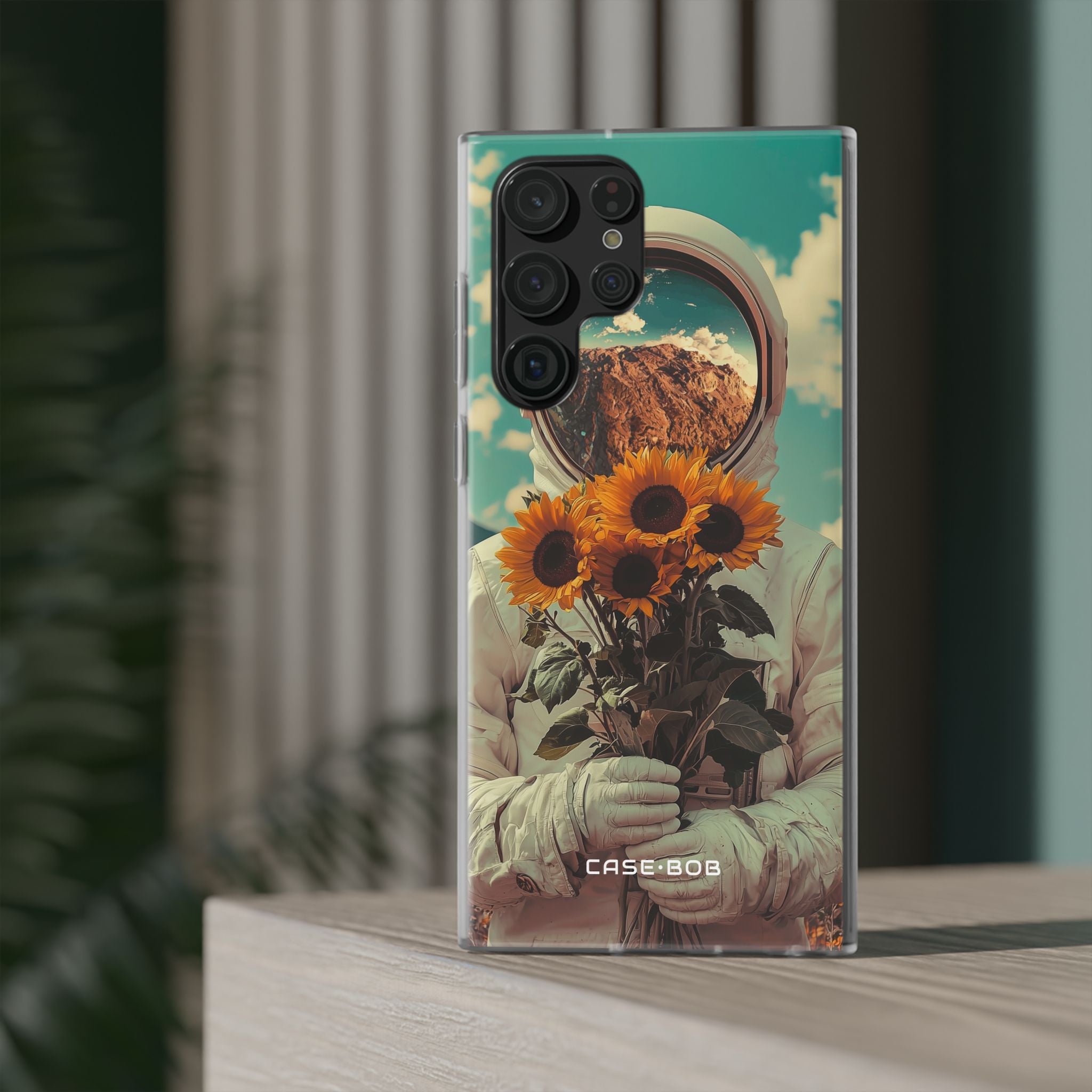 Sunflower Astronaut Samsung S22 Ultra Case - Soft