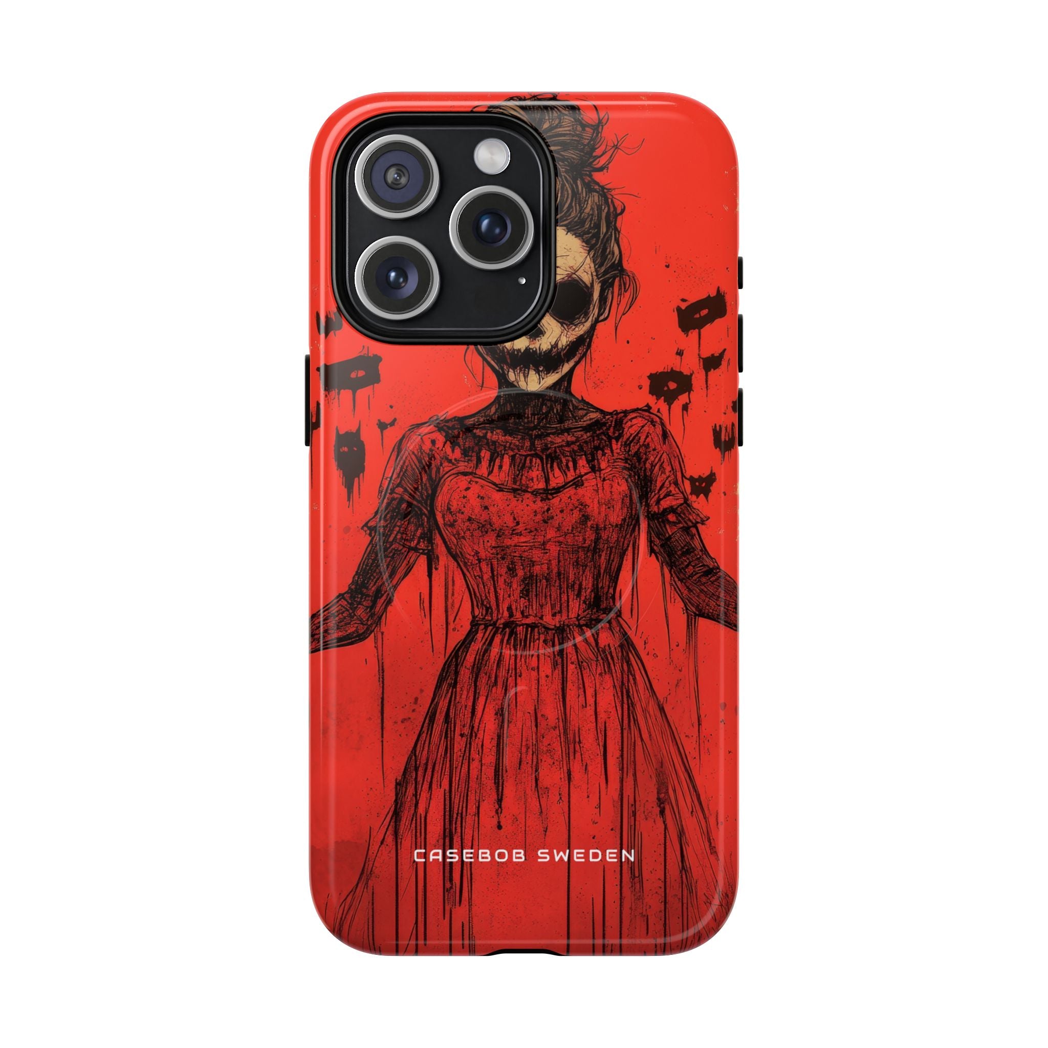 Haunting Scarlet Descent iPhone 15  Tough+ Phone Case