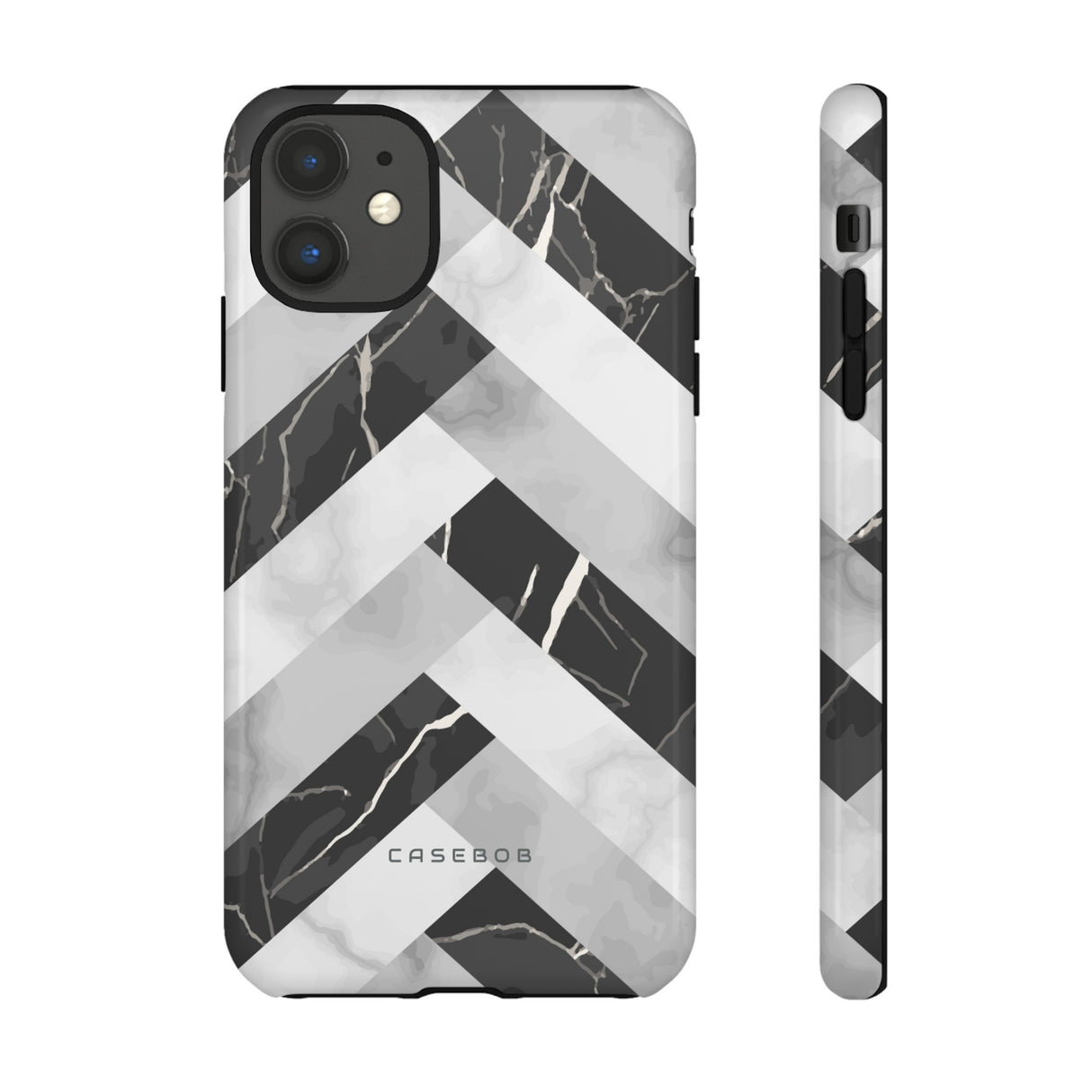 Grey Herringbone - Protective Phone Case