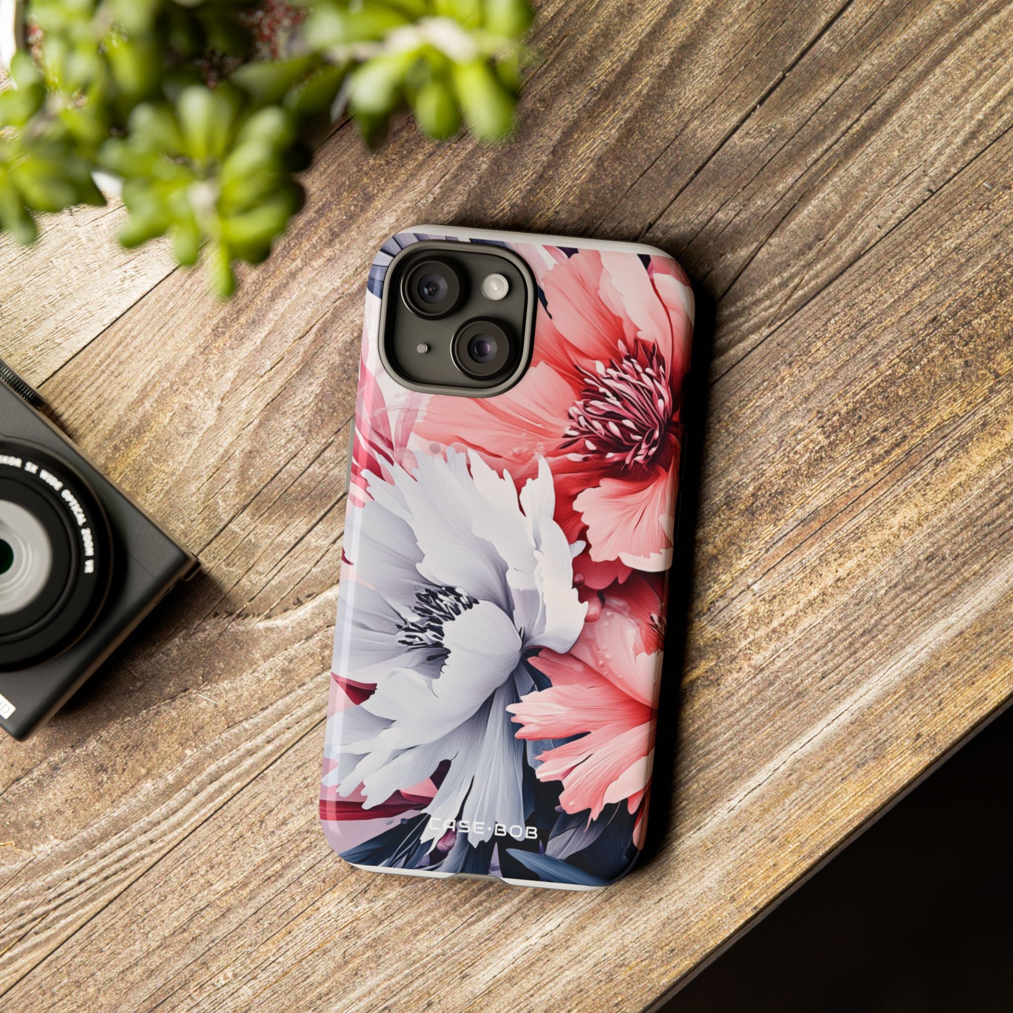 Coral Bloom iPhone 15 Case - Tough