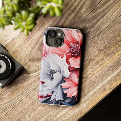 Coral Bloom iPhone 15 Case - Tough