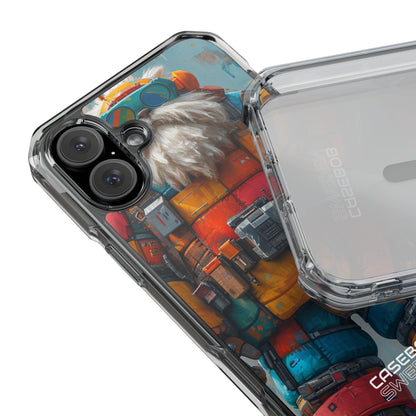 Whimsical Robot Wanderer iPhone 16 - Impact Clear+