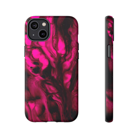 Bright Pink Ink Art iPhone Case (Protective) iPhone 14 Plus Matte Phone Case