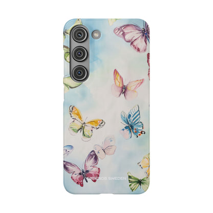 Watercolor Butterfly Bliss - Slim Samsung S23 Phone Case