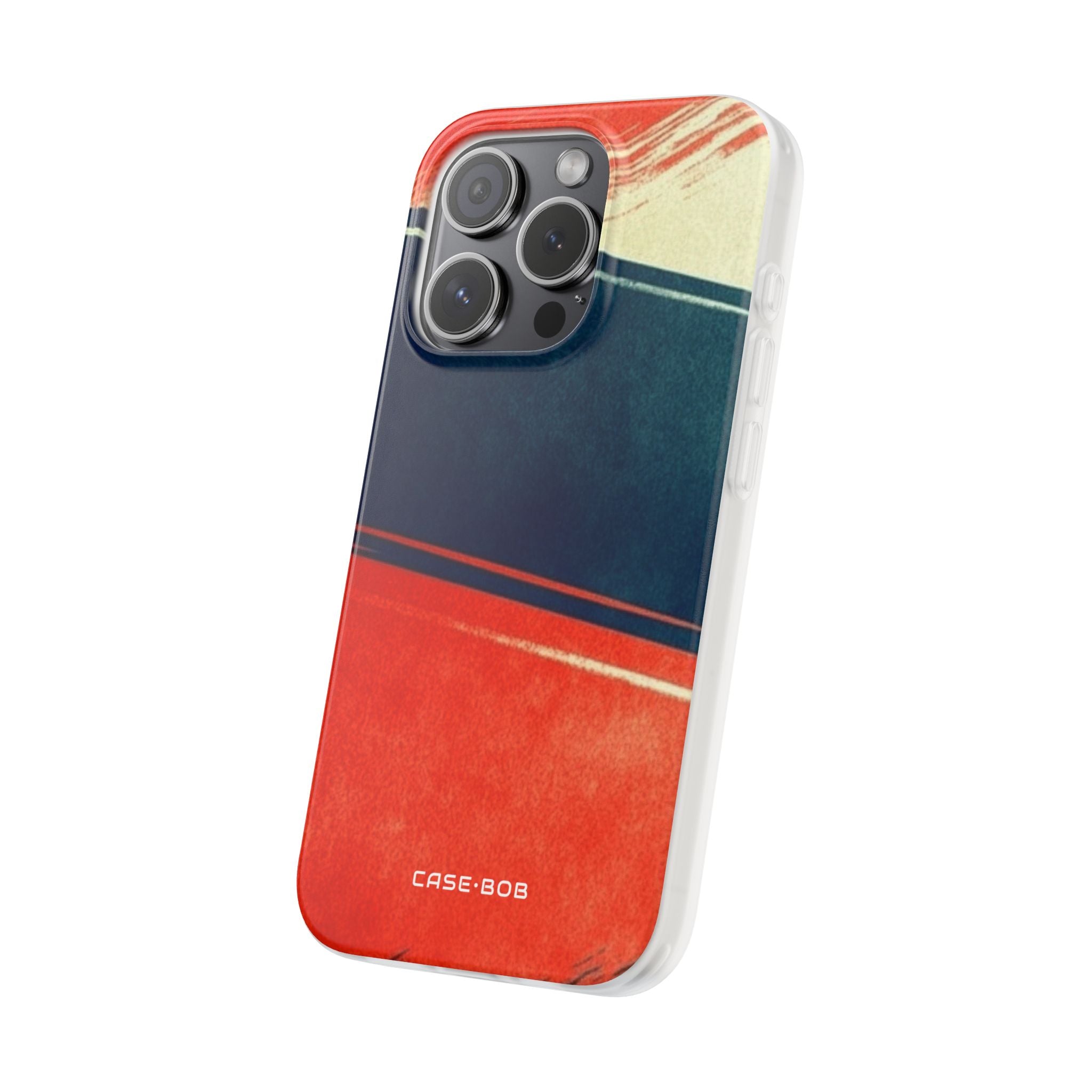 Blue Diagonal Motion iPhone 15 Pro Case - Soft