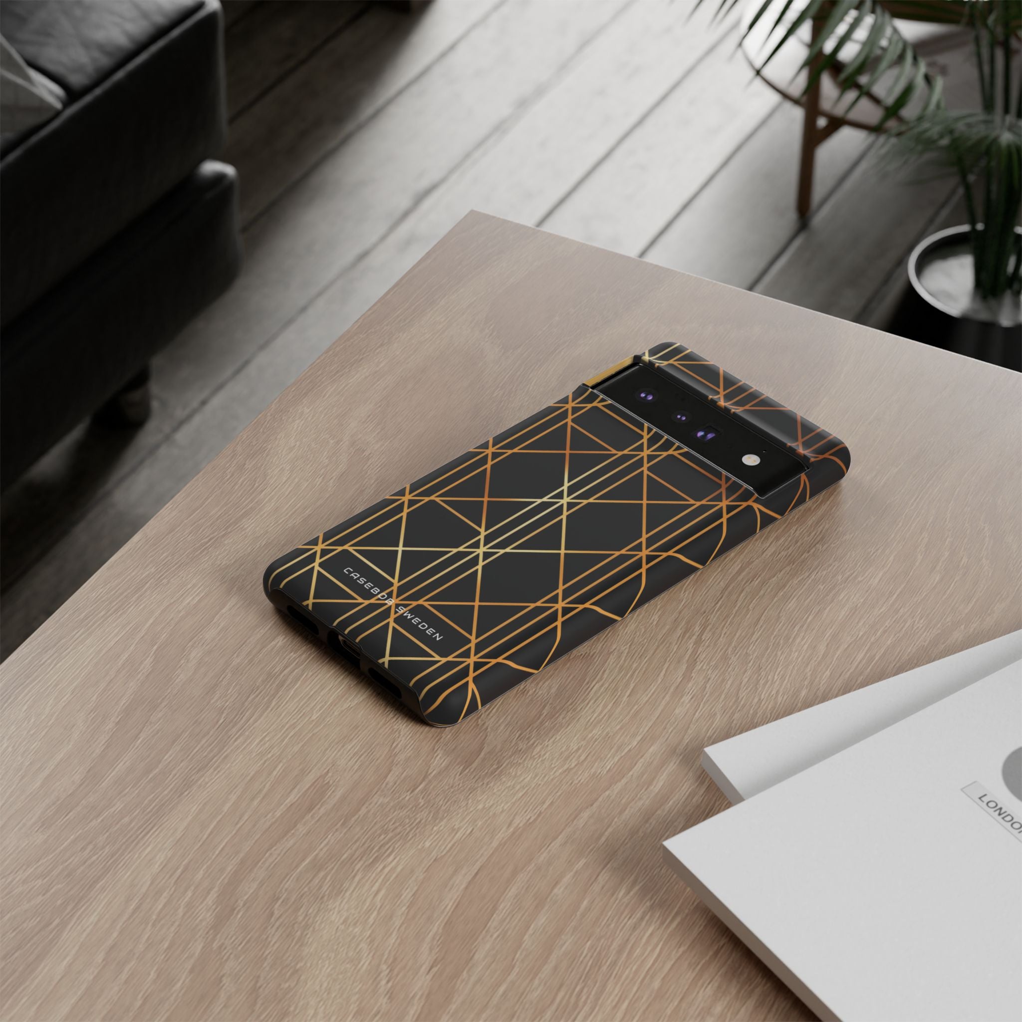 Golden Geometric Elegance Google Pixel 6 - Tough Phone Case