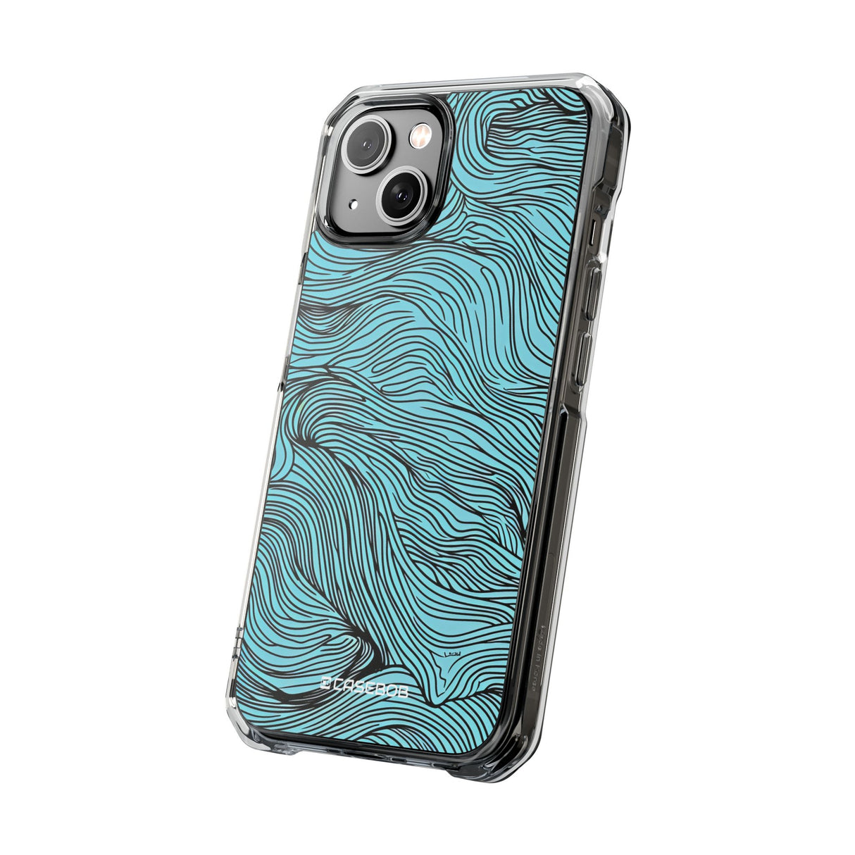 Wavy Serenity - Phone Case for iPhone (Clear Impact - Magnetic)