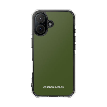 Dark Moss Green | Phone Case for iPhone (Clear Impact Case - Magnetic)