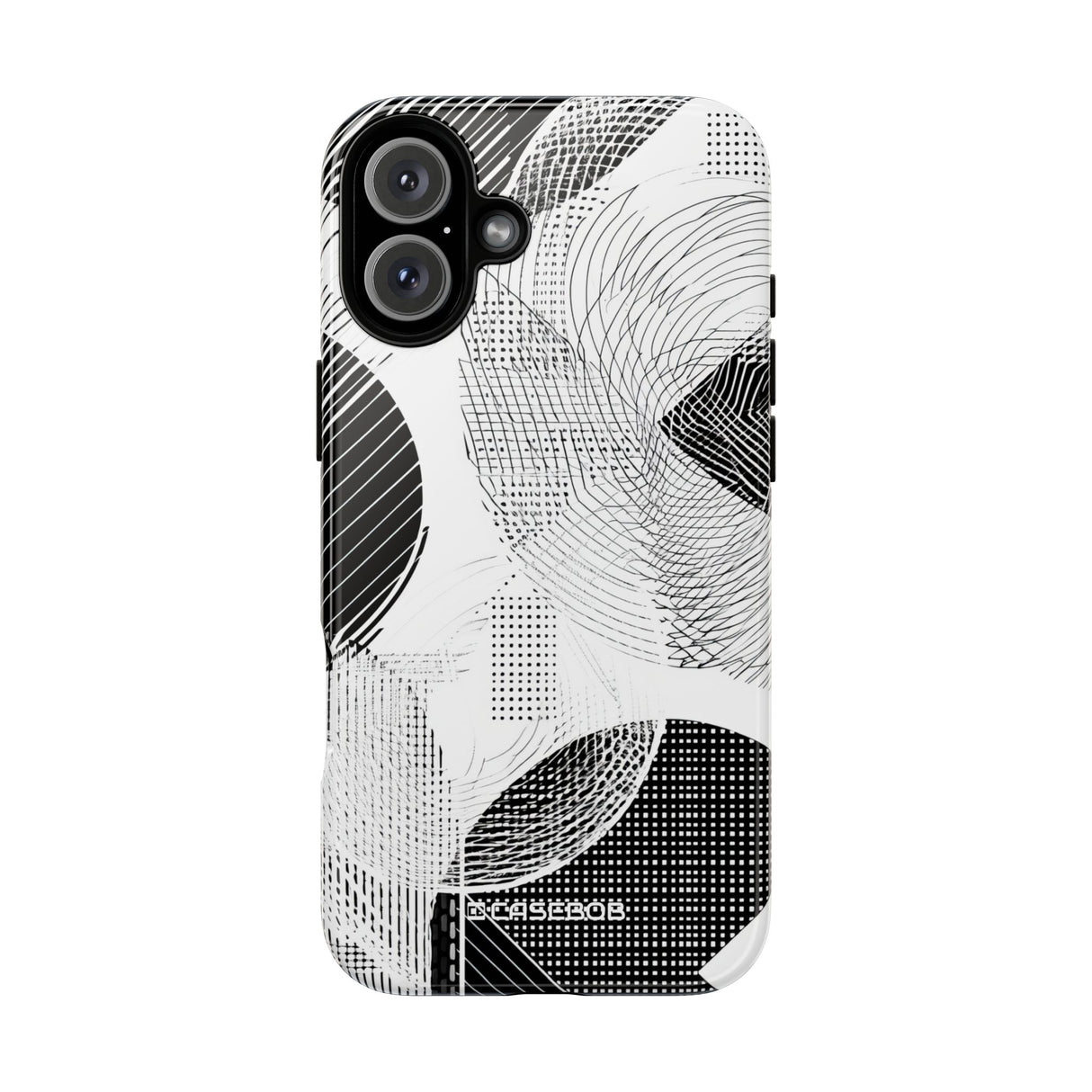 Monochrome Geometric Dance - for iPhone 16