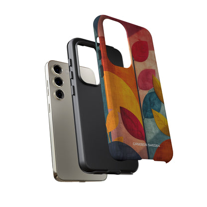 Abstract Orange Blue Design - Tough Samsung S23 Phone Case