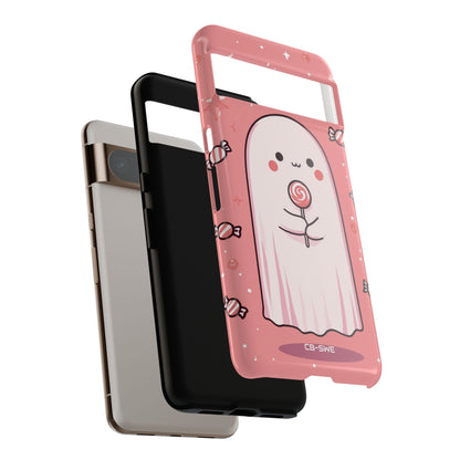 Cute Ghost Holds Candy - Google Pixel Case