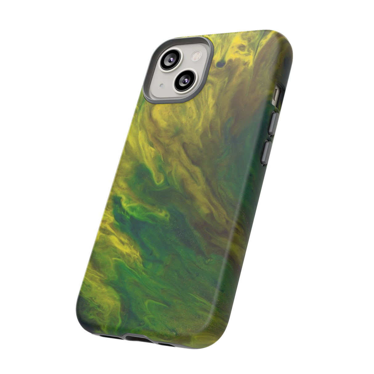 Neon Yellow Ink Art iPhone Case (Protective) Phone Case