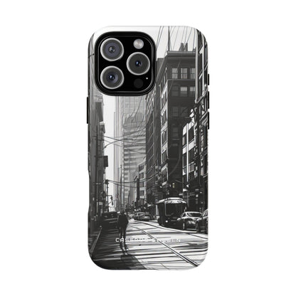 Urban Cityscape Line Perspective iPhone 16 | Tough+ Phone Case