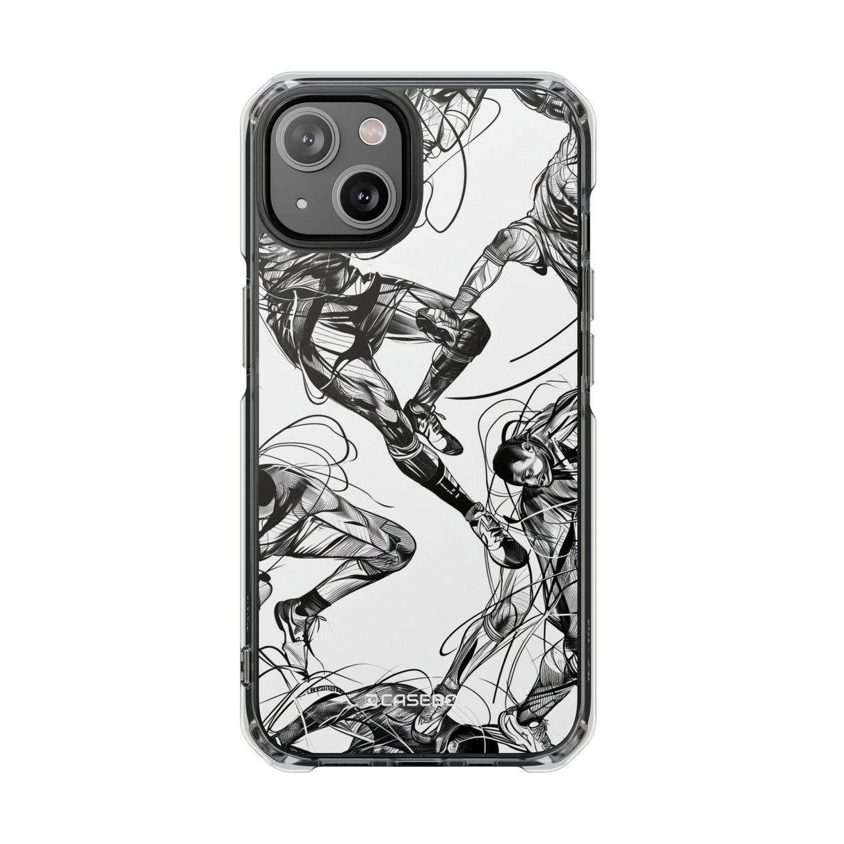 Dynamic Athletic Surrealism - Phone Case for iPhone (Clear Impact - Magnetic)