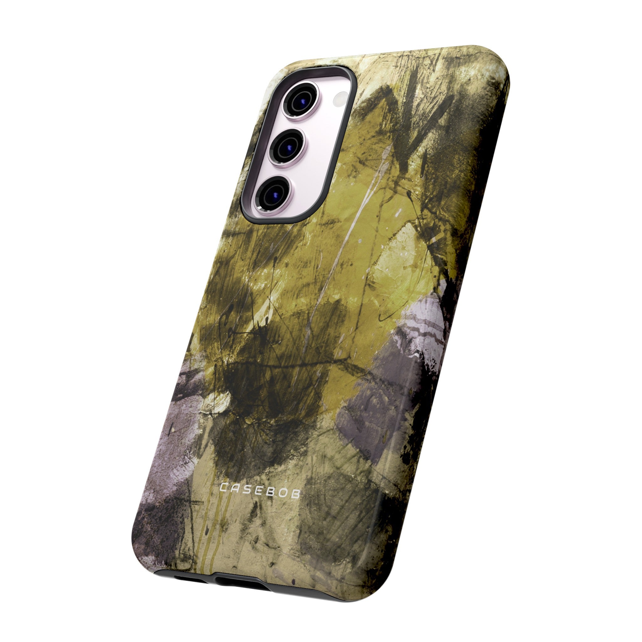 Yellow Grunge Art Phone Case - Protective Phone Case