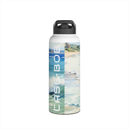 Foaming Blue Waves - Stainless Steel Water Bottle