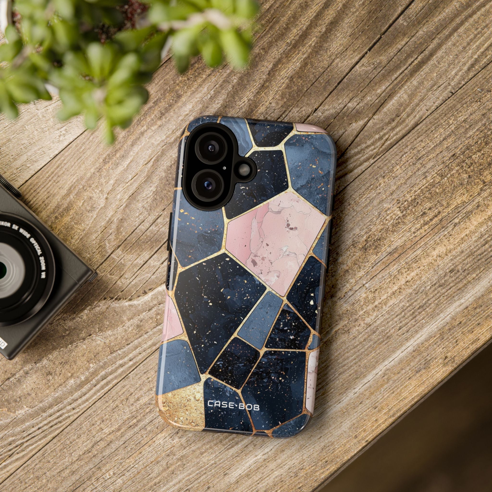 Golden Mosaic iPhone 16 Pro Case - Tough