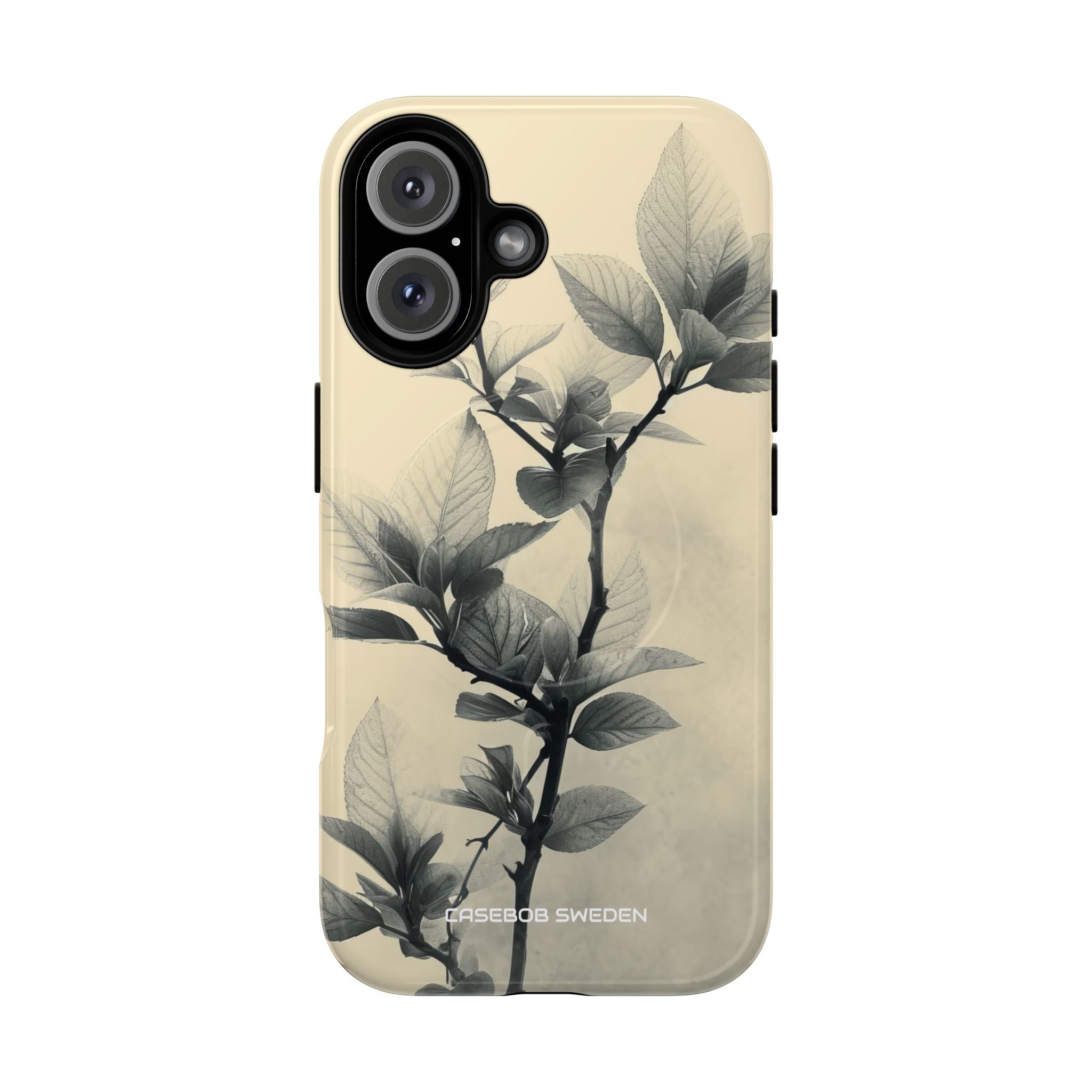 Beige Branch Art - Tough + MagSafe® iPhone 16 Phone Case