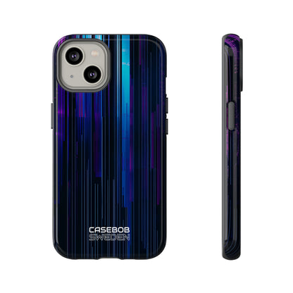 Strisce Neon Glitch iPhone 14 - Tough