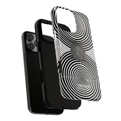 Monochrome Spiral Motion iPhone 16 - Resistente