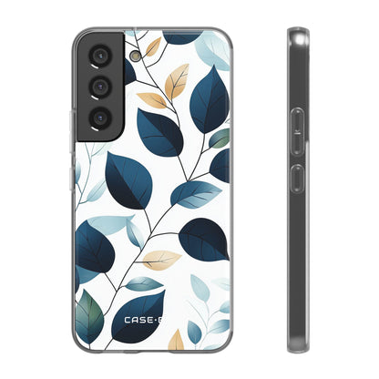 Navy Leaf Veins Samsung S22 - Soft