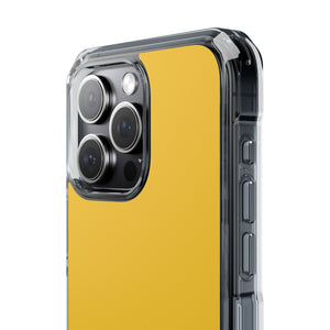 Saffron Yellow | Phone Case for iPhone (Clear Impact Case - Magnetic)