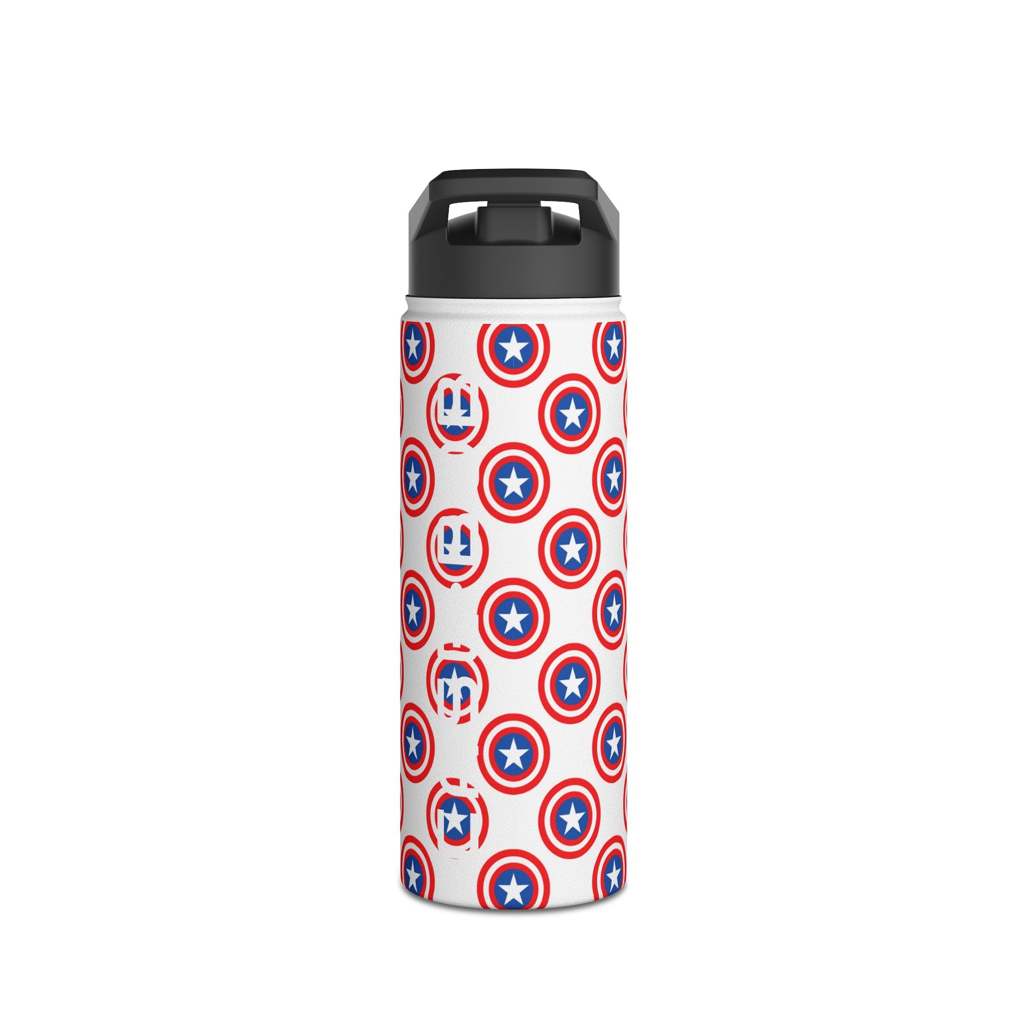 Star Shield Pattern - Stainless Steel Water Bottle