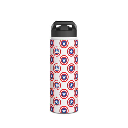 Star Shield Pattern - Stainless Steel Water Bottle