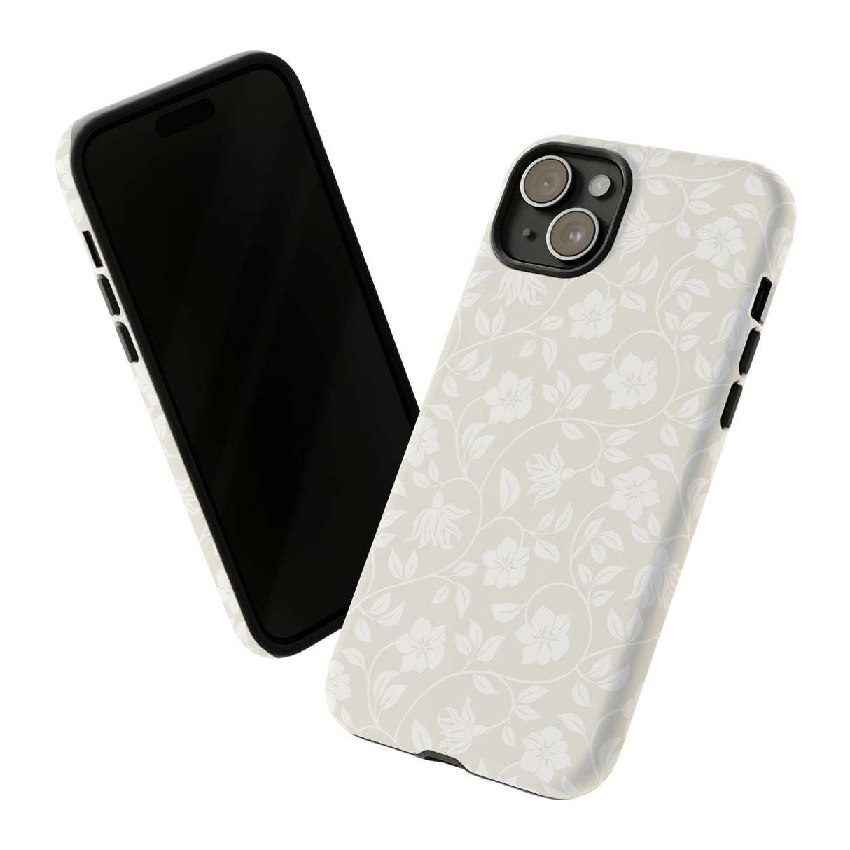 Light Color Floral iPhone case (Protective) - Protective Phone Case