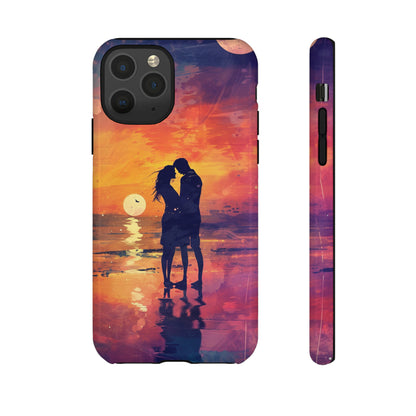 Seaside Sunset Embrace - Protective Phone Case