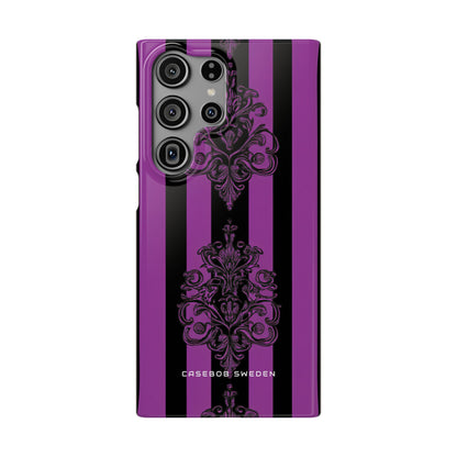 Gothic Elegance with Vertical Stripes and Ornamental Motifs Samsung S23 - Slim Phone Case