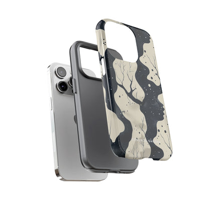 Organic Fluid Silhouettes with Cosmic Depth iPhone 14 - Tough Phone Case