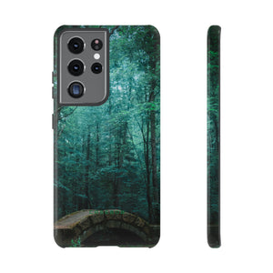 Mystical Forest with Stone Bridge - Protective Phone Case