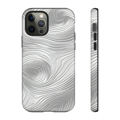 Sleek Grey Abstract Lines Case - Protective Phone Case