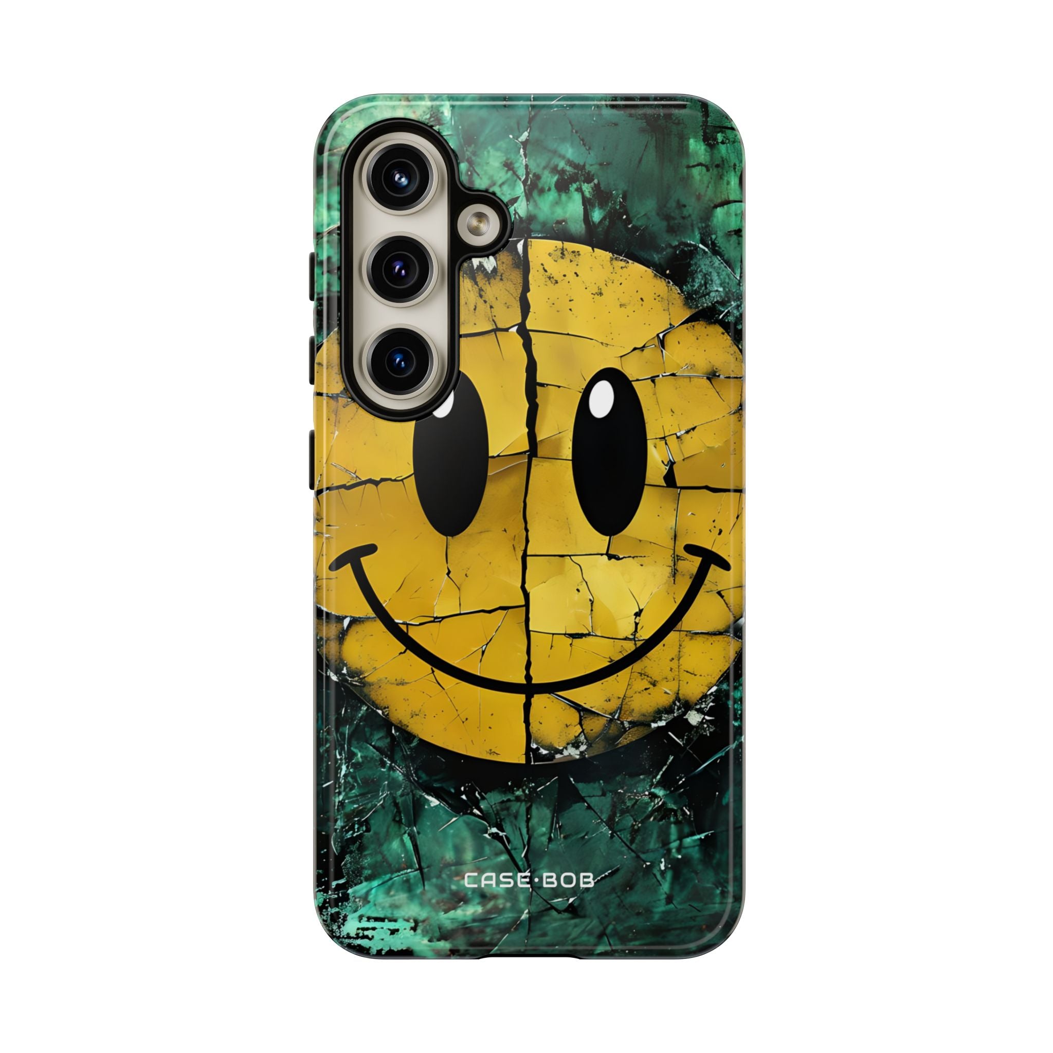 Cracked Smiley Samsung S24 Case - Tough