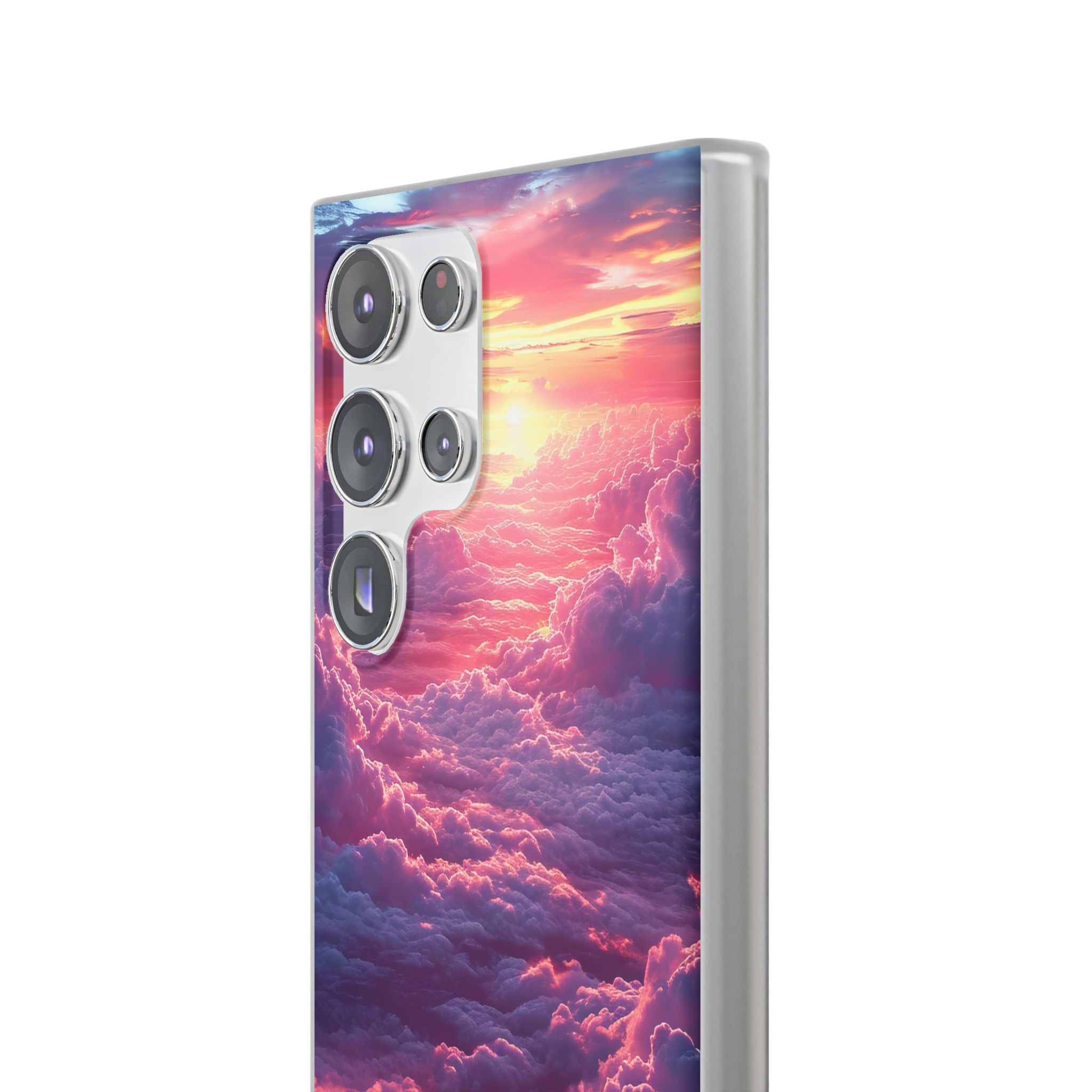 Pink Purple Clouds - Flexi Samsung S23 Phone Case