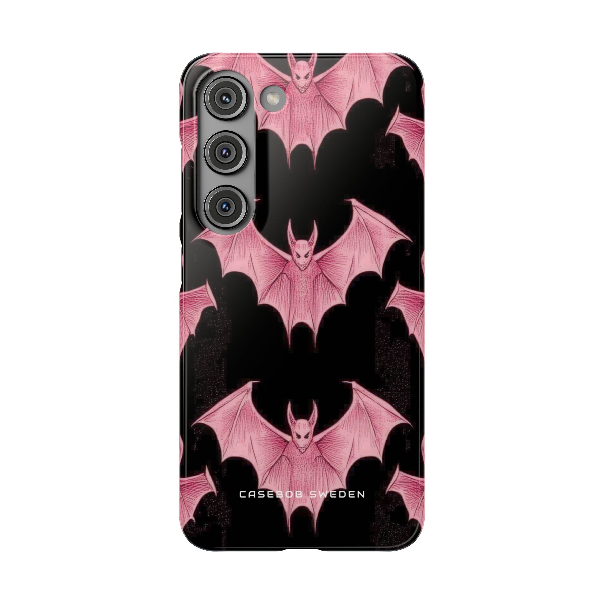 Gothic Pink Bats Aflame Samsung S23 - Slim Phone Case