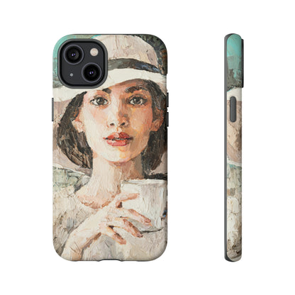 Oil Painting - Lady in a White Hat - Protective Phone Case