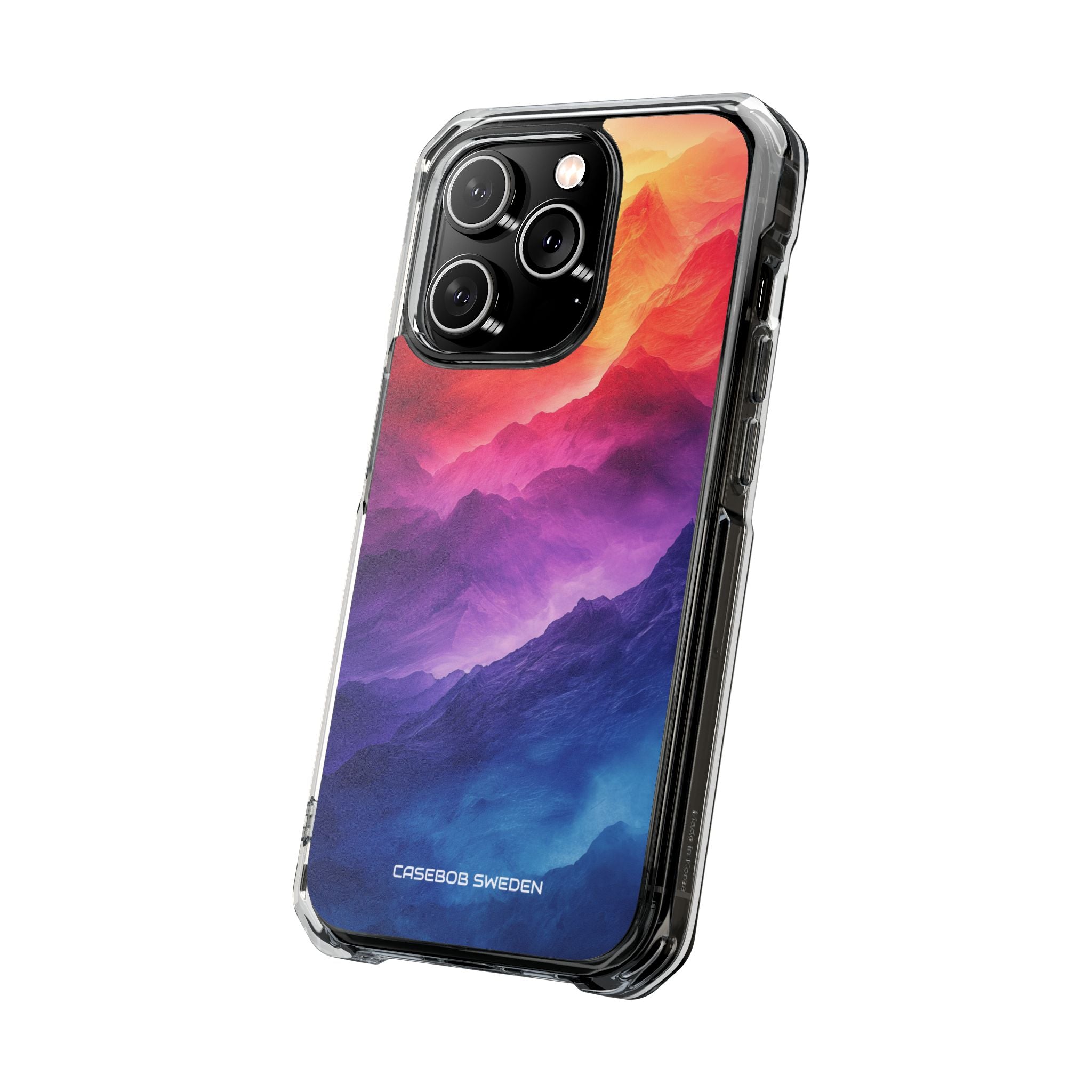 Purple Orange Mountains - Clear Impact iPhone 14 Phone Case