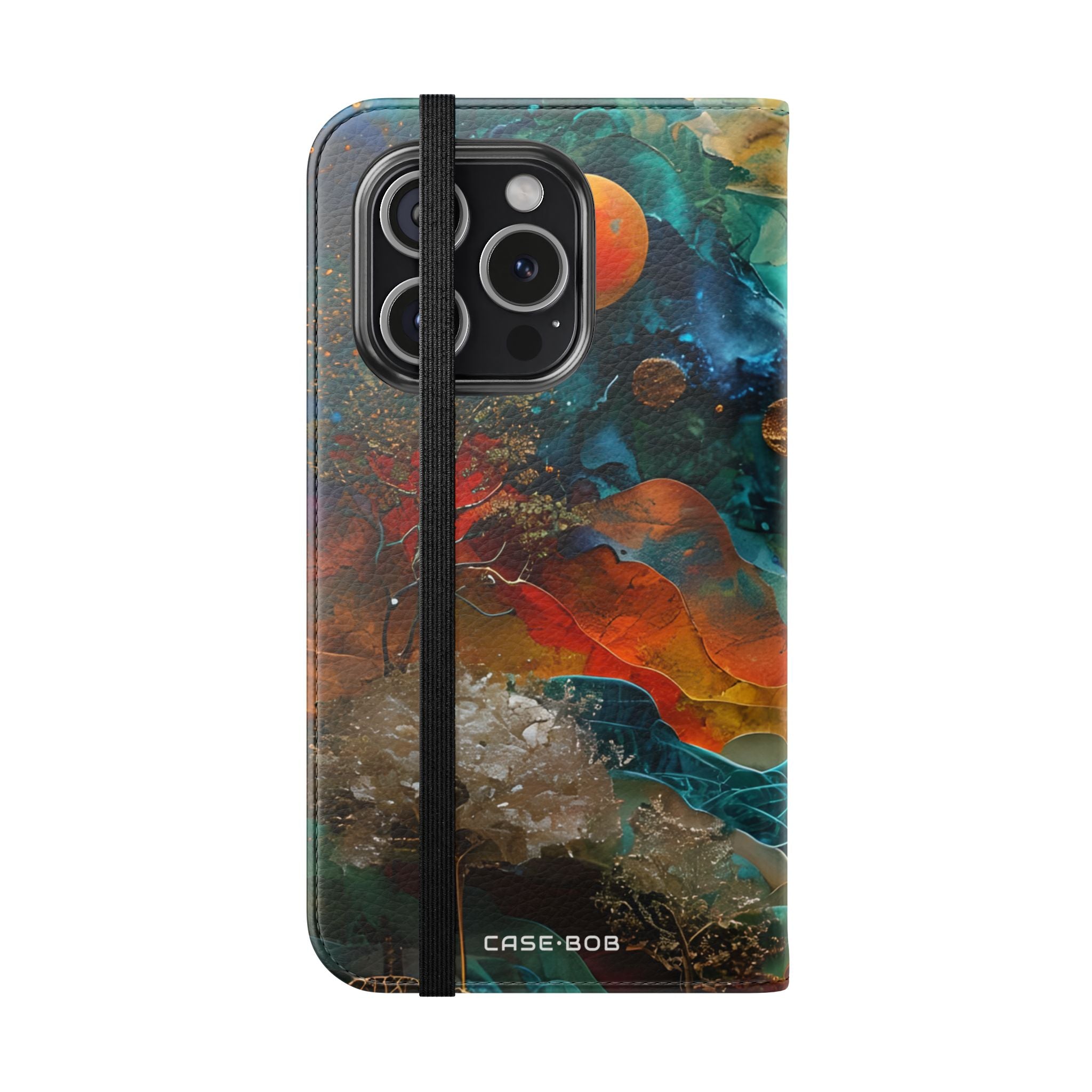 Solar Orbit Orange - iPhone 15 Pro Case - Wallet