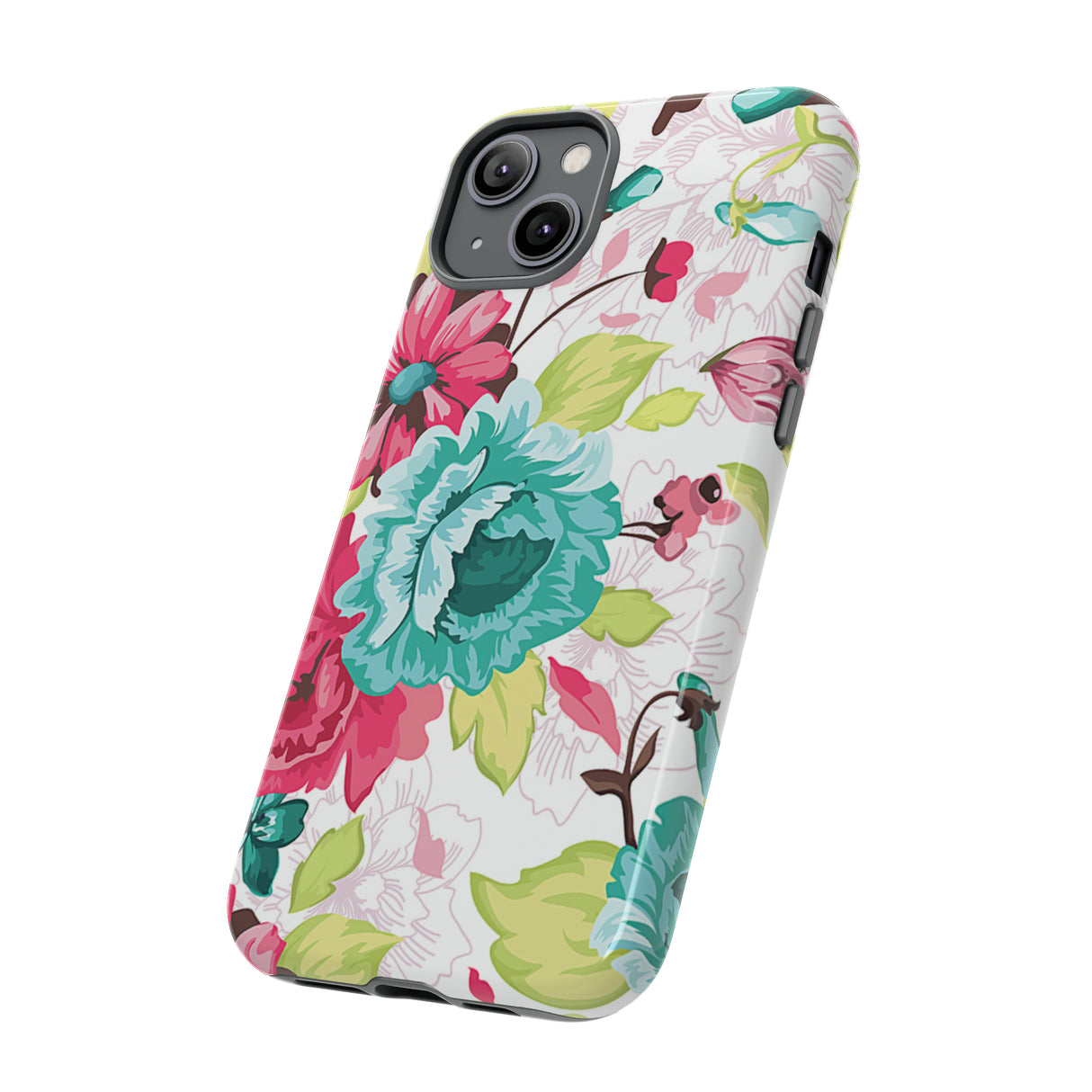 Vintage Flowers Pattern iPhone case - Protective Phone Case