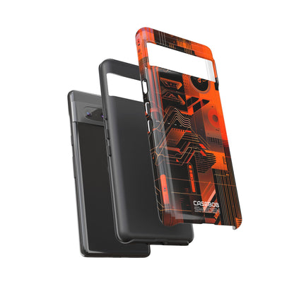 Orange Circuit Dreams Google Pixel 7 – Tough