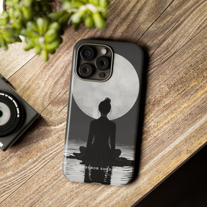 Zen Serenity Moon Reflection iPhone 15 - Tough Phone Case