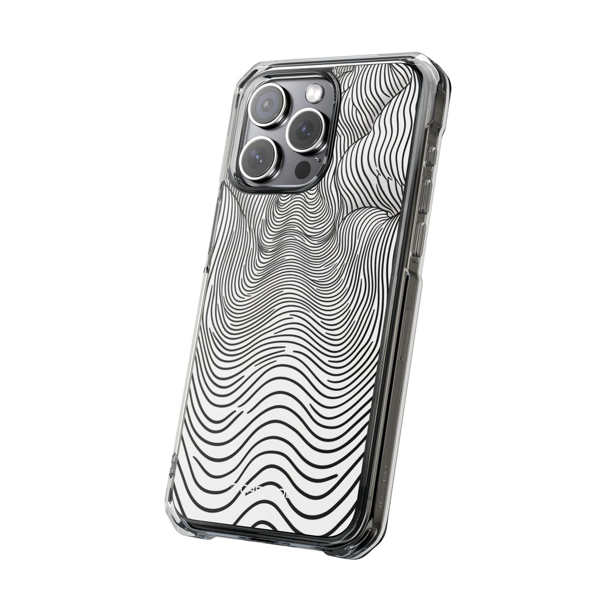 Fluid Waves - Phone Case for iPhone (Clear Impact - Magnetic)