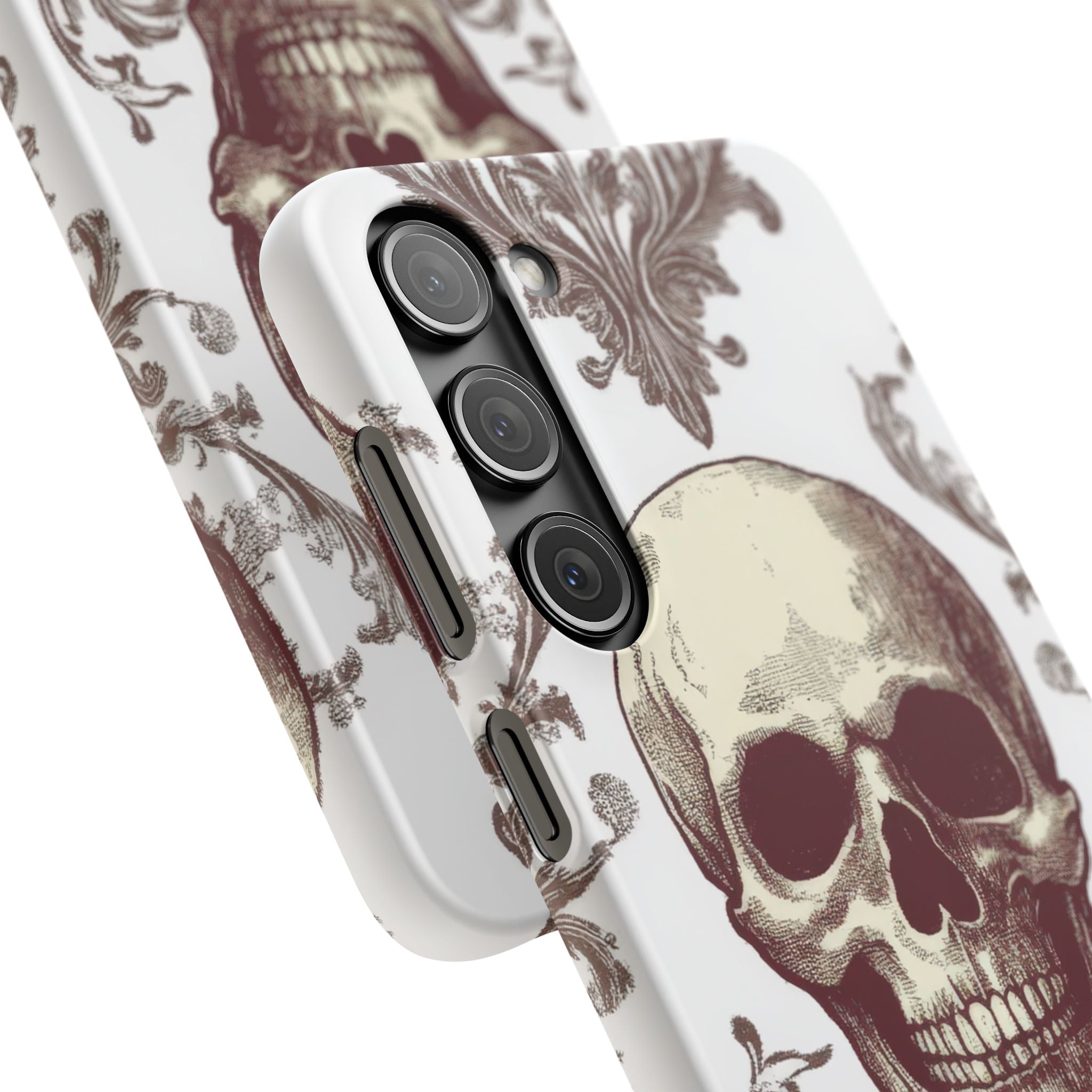 Gothic Skulls and Ornate Foliage Samsung S23 - Slim Phone Case