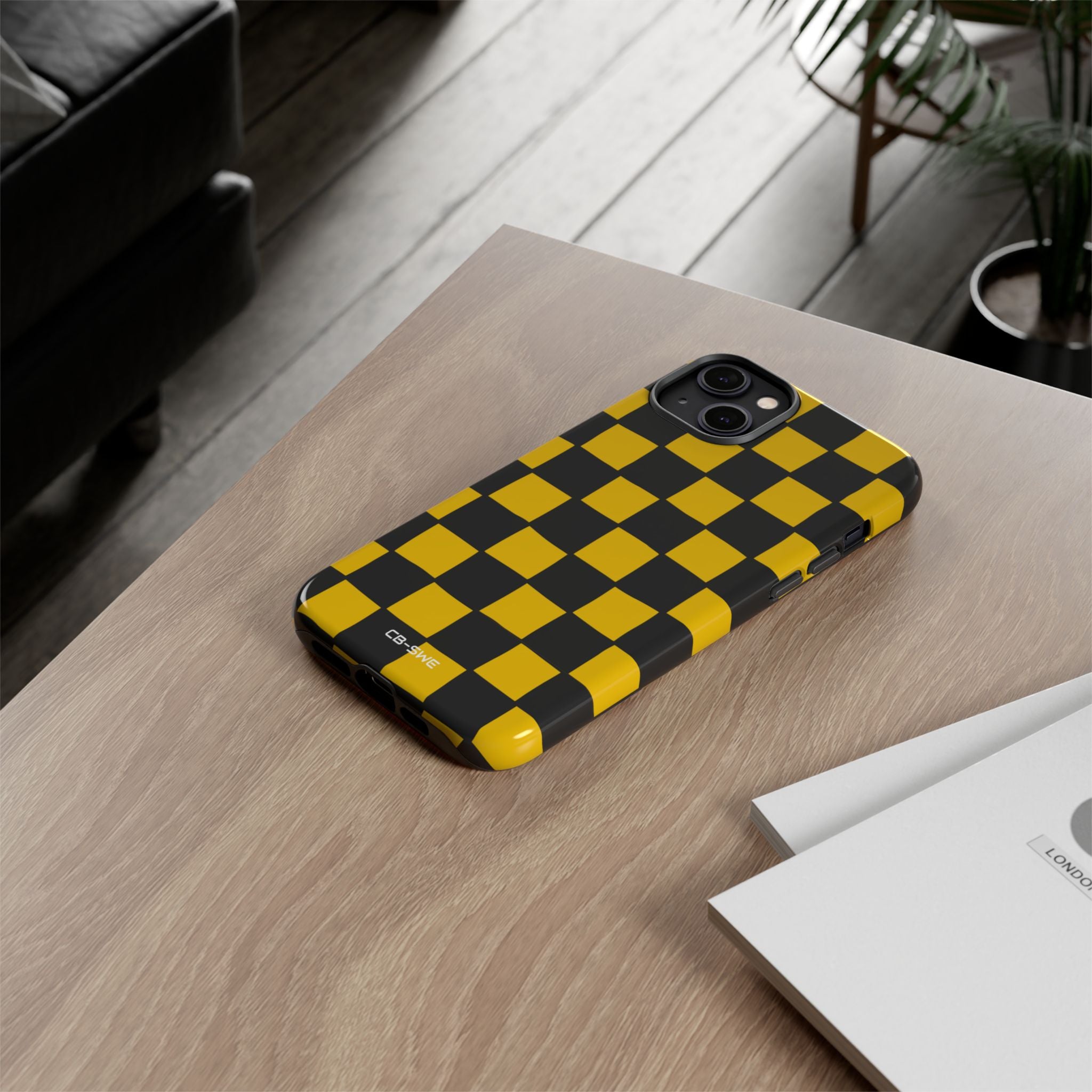 Yellow Squares Dance - iPhone Case